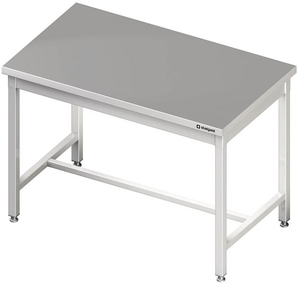 Stalgast Zentralarbeitstisch mit mittiger Strebe, 1200x800x850 mm, ohne Aufkantung, verschweißt, VAT12804