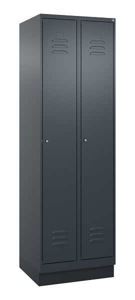 C+P luierkluis Classic PLUS, onderbouw, 2 vakken, 1950x600x500mm, 7016/7016, cilindersloten, 080020-20 S10027