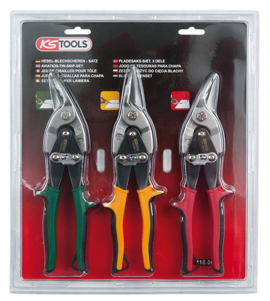 KS Tools hefboomplaatschaarset, 3-delig, 118.0050