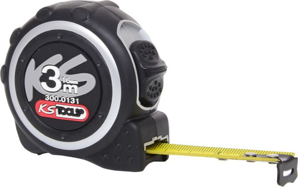 KS Tools rolmaat met slot, zwartgrijs, 3m, 300.0131
