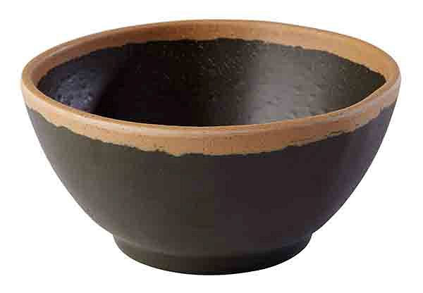 APS kom -CROCKER-, Ø 12,5 cm, hoogte: 6 cm, 0,37 liter, melamine, bruin, met lichtbruine rand, 84570