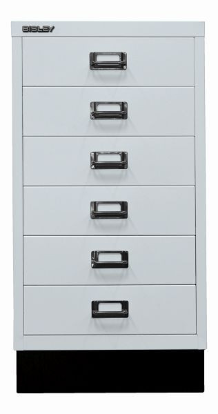 Bisley MultiDrawer™, 29-serie met onderstel, DIN A3, 6 laden, lichtgrijs, L29A36S645
