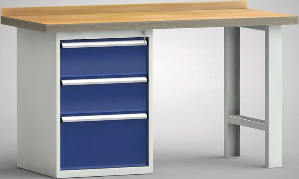 KLW standaard werkbank - 1500 x 700 x 840 mm L x D x H, WS515N-1500M40-E7028