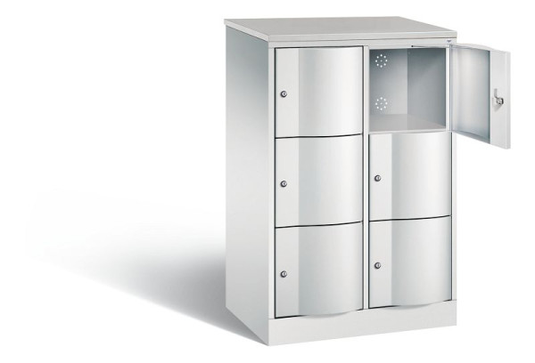 C+P lockerkast Resisto, H1255xB772xD540mm, kleur: lichtgrijs, 8573-272 S10468