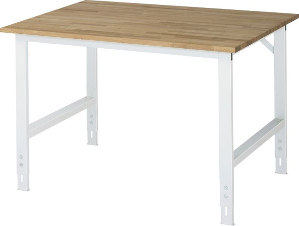 RAU werktafel Tom serie (6030) - in hoogte verstelbaar, massief beuken blad, 1250x760-1080x1000 mm, 06-625B10-12.12