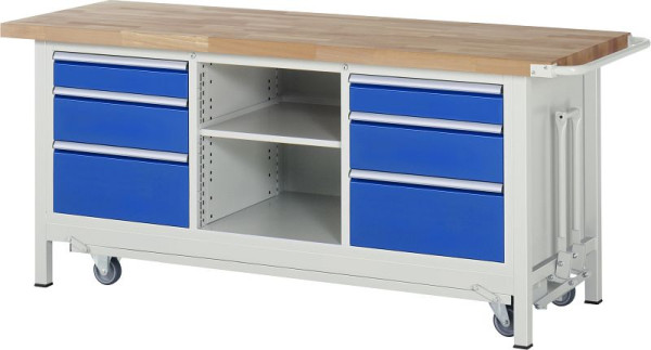 RAU neerlaatbare werkbank 8000 - model 8564, B2000 x D700 x H880 mm, 05-8564A2-207B4F.11