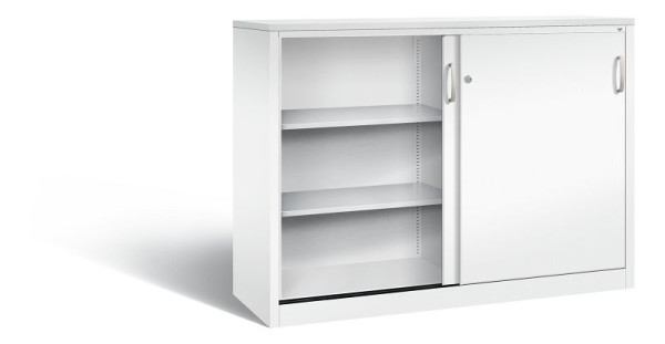 C+P dressoir met schuifdeuren Acurado, H1200xB1600xD500mm, kleur: verkeerswit, beugelgreep, 3 niveaus, 2157-1200 S10283