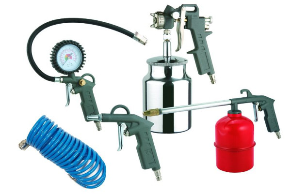 AEROTEC persluchtset, compressorset, accessoires 5 stuks, inclusief zuignap, 20058408