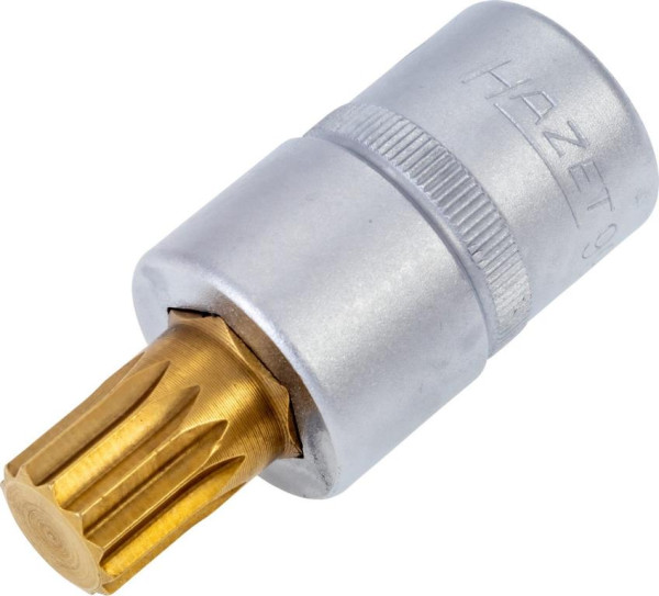 Hazet schroevendraaierdop, hol vierkant 12,5 mm, intern meertands profiel XZN, M14, korte versie met karteling, 990-14