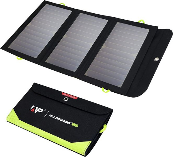 ALLPOWERS 5V 21W draagbare zonnelader, 3 USB-uitgangen en 2 USB-ingangen, SP-002