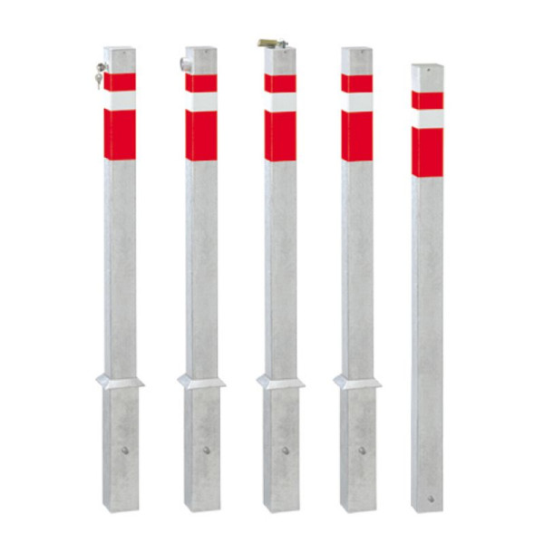 Stein HGS HGS afzetpaal -Steel Line-, afneembaar, zonder slot, inclusief grondhuls, met 1 oog, 14266-01