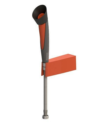 B-SAFETY handoogdouche met 1 douchekop 45°, rood/zwart, wandmontage, DVGW, 306242