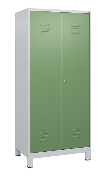 C+P luierkastje Classic PLUS SW, voeten, 2 vakken, 1800x800x500mm, 7035/6011, cilinderslot, 0800127-22 S10021
