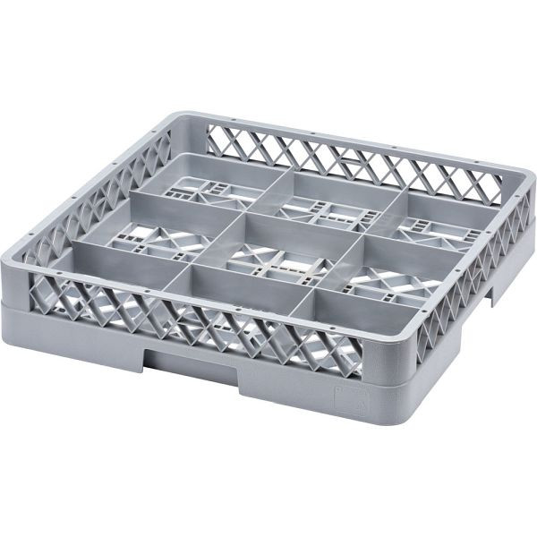 Stalgast wasmand voor glazen en kopjes 9 vakken 500 x 500 mm, SM0409500