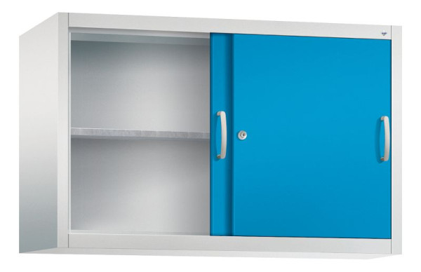 C+P bovenkast Acurado, H790xB1200xD400mm, kleur: lichtgrijs/lichtblauw, beugelgreep, 2 niveaus, 2045-09 S10036