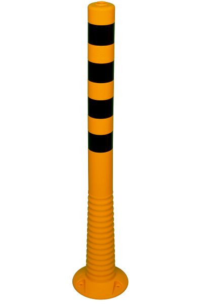 Schake Flexi paal geel zwarte strepen Ø 80 mm, hoogte: 1000 mm, 412441BG