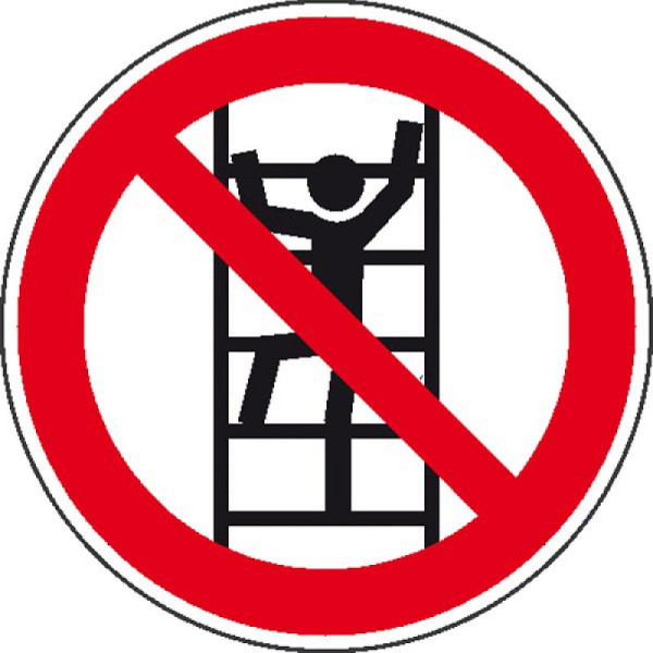 Steen HGS verbodsbord, klimmen verboden, 100mm/aluminium, reliëf, 11.1017