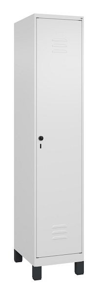 C+P luierkluis Classic PLUS met middenwand, voeten, 1950x400x500mm, 9016/9016, veiligheidsdraaigrendel, 080010-12F S10002