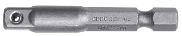 GEDORE rode aandrijfadapter 1/4 vierkant x 1/4 zeskant, lengte 50 mm, 3300150
