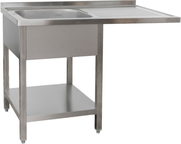 A&S Polarny vaatwasmachine 1200 x 600 x 850 mm 1 bak links, met onderstel, 600 mm diepte, SPZG1261BL