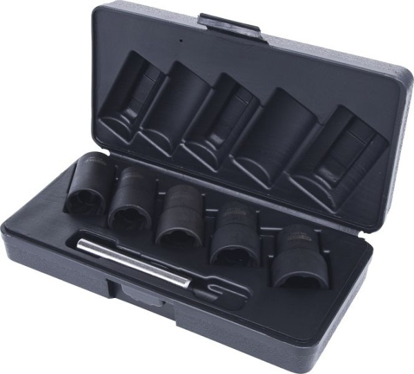 KS Tools 1/2" slagdoppenset met spiraalprofiel, 6-delig, 19-25 mm, 913.1240
