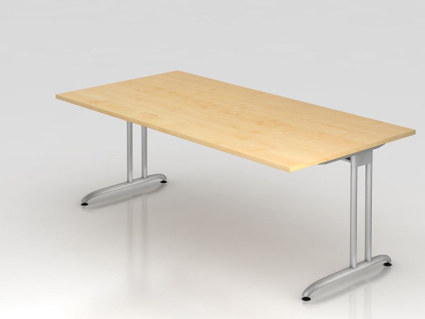 Hammerbacher bureau C-poot 200x100cm esdoorn, werkhoogte 72 cm, VBS2E/3/S