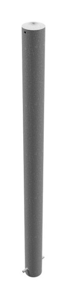 Schake afzetpaal, stalen buis Ø 89 x 2,9 mm, stationair, om in beton te plaatsen, thermisch verzinkt / wit gecoat, thermisch verzinkt, zonder oog, 489
