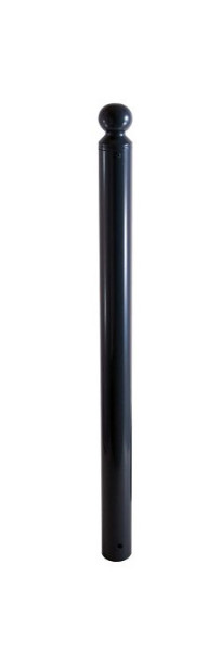 Schake-stijl bolder stalen buis Ø 89 mm, met kogelkop, stationair, voor betonverankering met grondanker, totale lengte ca. 1300 mm, zonder oog, 488B