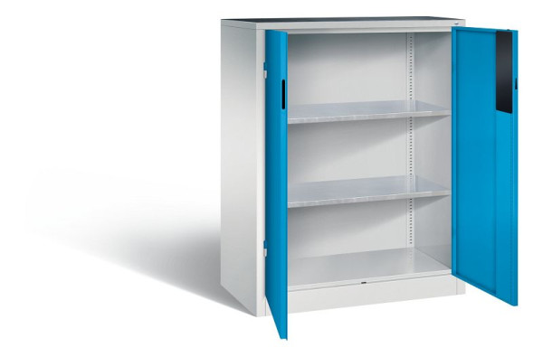 C+P gereedschapskast Acurado, H1200xW930xD500mm, kleur: lichtgrijs/lichtblauw, verzonken handgreep, 8521-052 S10173