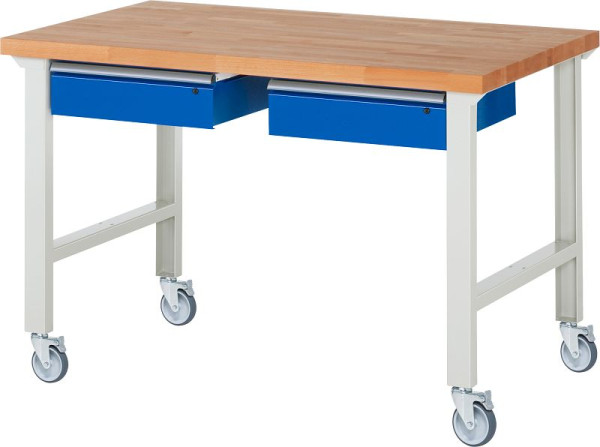 RAU verrijdbare werkbank 7002A1, 1500x900x1000mm, 4 zwenkwielen, 05-7002A1-159B4S4.11