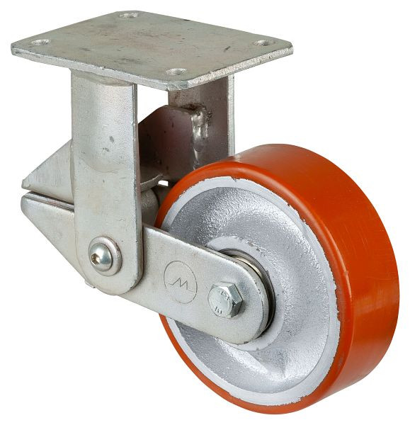 BS rollen Zwenkwiel, bokwiel, breedte 50 mm, Ø150 mm, tot 600 kg, polyurethaan gegoten 95 Shore A, gegoten wiellichaam, kogellager, T110.C10.150