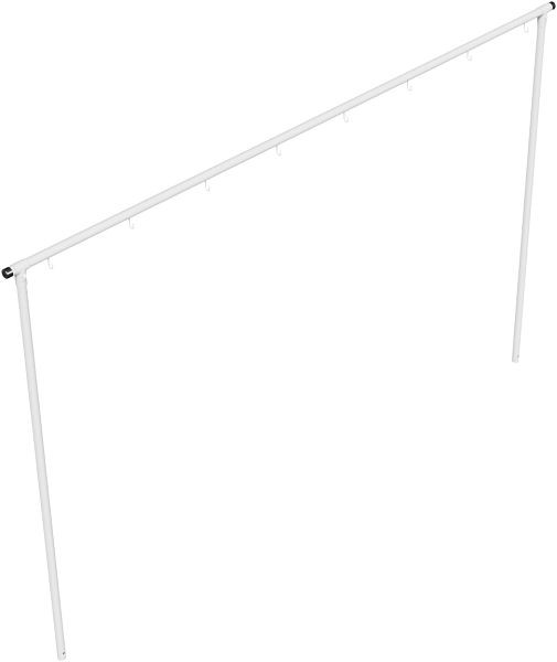 Schake wasdroogframe, kruisbuis 4000 mm, 8 haken aan één zijde, stalen buis Ø 48 mm, 419_4440