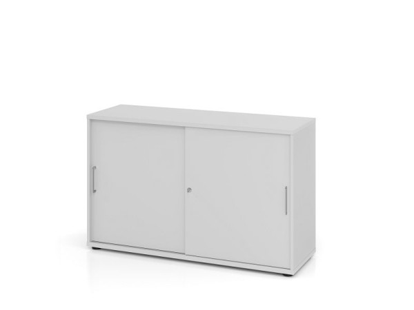 Hammerbacher schuifdeurkast 1752S BS, 2 OH, romp: grijs / voorkant: grijs, 120 x 40 x 74,8 cm (BxDxH), V1752S/5/5/BS