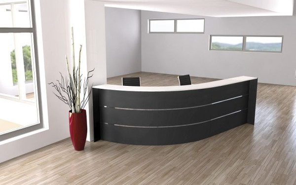 Kerkmann Bari toogbalie voor 1-2 personen, B 3340 mm x D 1825 mm x H 1120 mm, kleur: antraciet, 21355513