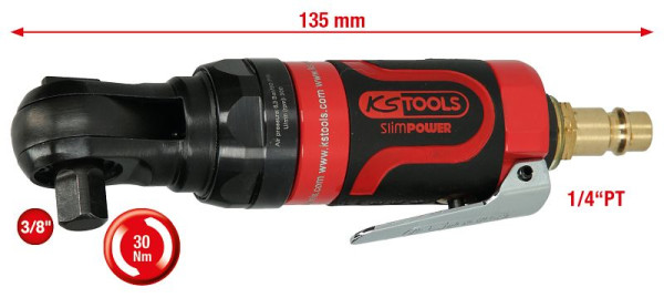 KS Tools 3/8" SlimPOWER mini persluchtschakelratel 30Nm, 515.5510