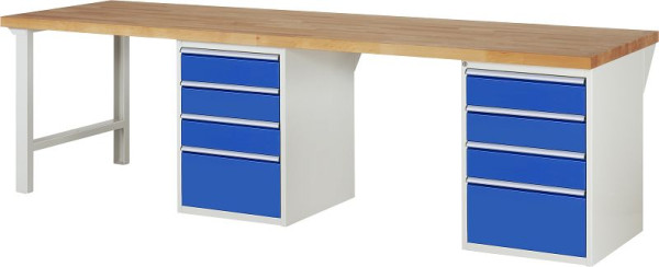 RAU werkbank serie 7000 - model 7510-8, B3000 x D900 x H890 mm, systeemonderstel B3000 x D850 x H850 mm, 03-7510A8-309B4M.11