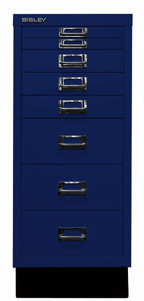 Bisley MultiDrawer™, 29-serie met onderstel, DIN A4, 8 laden, Oxford blauw, L298S639