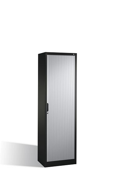 C+P rolluikkast Omnispace, H1980xB600xD420mm, kleur: zwartgrijs/lichtgrijs, verzonken greep, 5 niveaus, 3200-00L S10037