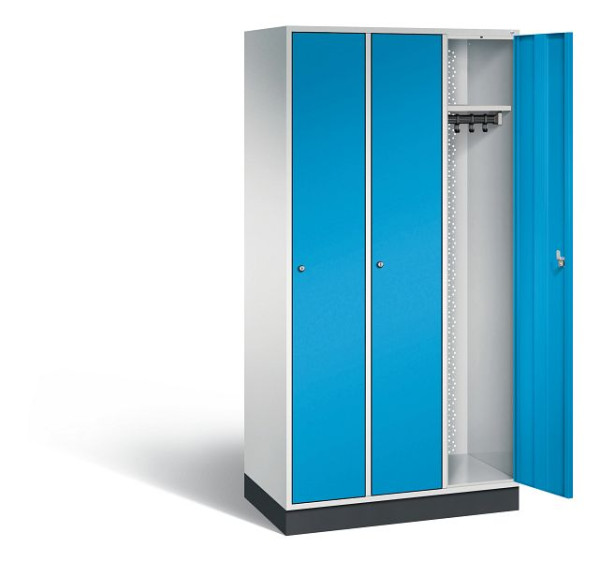 C+P locker Intro, H1950xW920xD490mm, kleur: lichtgrijs / lichtblauw, 8170-301 S10003