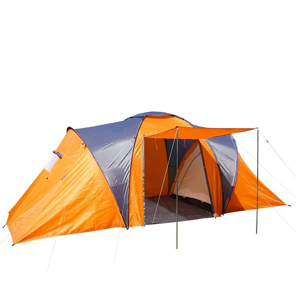 Mendler kampeertent Loksa, 4-persoonstent, koepeltent, iglotent, festivaltent, 4 personen, oranje, 54530