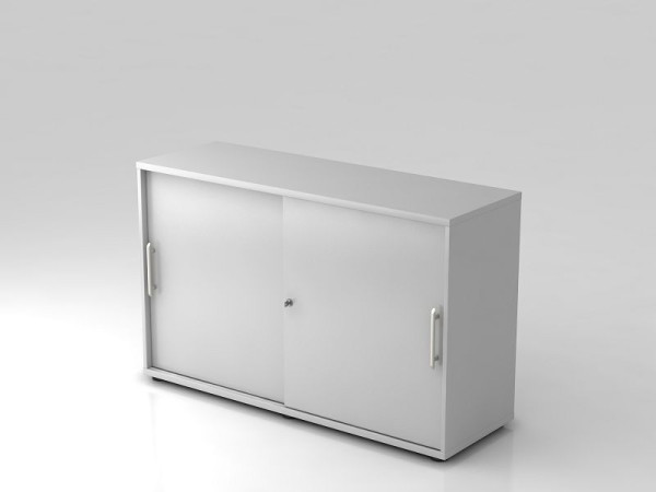 Hammerbacher schuifdeurkast 2OH 120cm relinggreep grijs/grijs, 120x40x74,8 cm (BxDxH), V1752S/5/5/RE