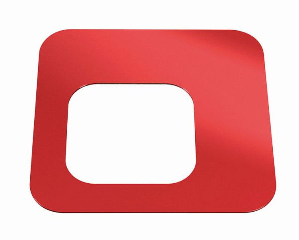 Design afvalbak PURE ELEGANCE deksel + pictogram rood, B 385 x D 385 x H 5 mm, 392007