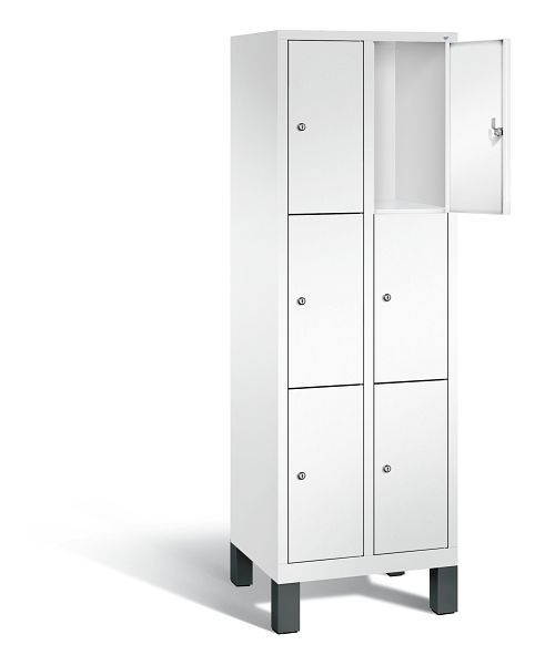 C+P lockerkast Evolo, H1850xB610xD500mm, kleur: verkeerswit, 48010-203 S10145