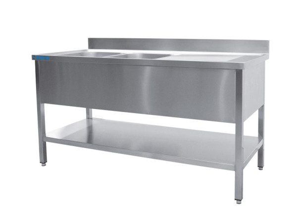 Saro spoelbak met 2 wastafels, links - 700 mm diep, 1200 mm, 700-2535L