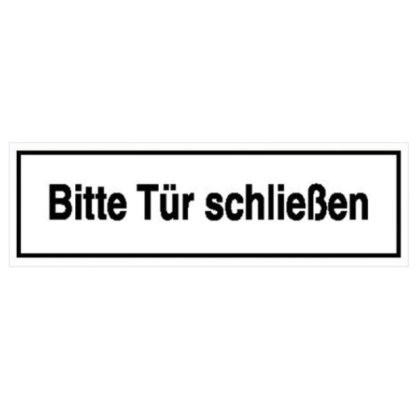 Stein HGS HGS informatiebord voor bedrijfsidentificatie, deur dicht a.u.b., 250 x 70 mm / folie, zelfklevend, 21.5368