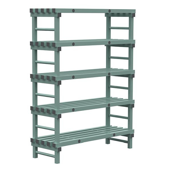 REA Euro plank 1400x500x1850mm, 5 staanders met 350mm tussenruimte, 308.182