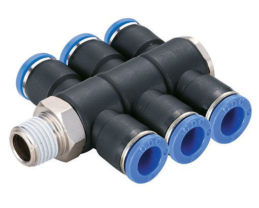 timmer B-TVTEdk3-4-1/8-KU, T-verdelerschroefverbinding met conische schroefdraad, slang-Ø: 4 mm, schroefdraad: 1/8", VE: 5 stuks, 03180680