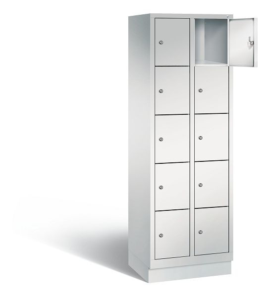 C+P lockerkast Evolo, H1800xB610xD500mm, kleur: lichtgrijs, 48020-205 S10000