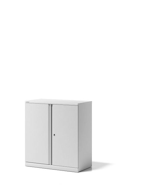 Bisley Essentials draaideurkast, met 1 plank voor 2 ordnerhoogtes, verkeerswit, YECB09101S696