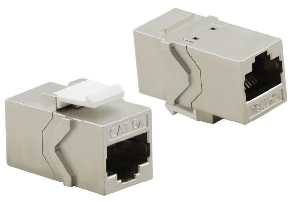 Helos Keystone-module Cat 6A, STP RJ45, 500 MHz, 2x RJ45-bus, afgeschermd, 304268